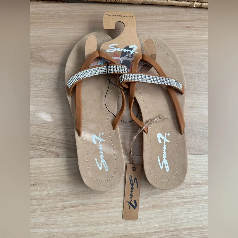 Seven7 Bondi Caramel Rhinestone Women's Sandals